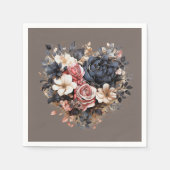 Nutshell Bruin Marine Wit Roze Douche Servet (Voorkant)