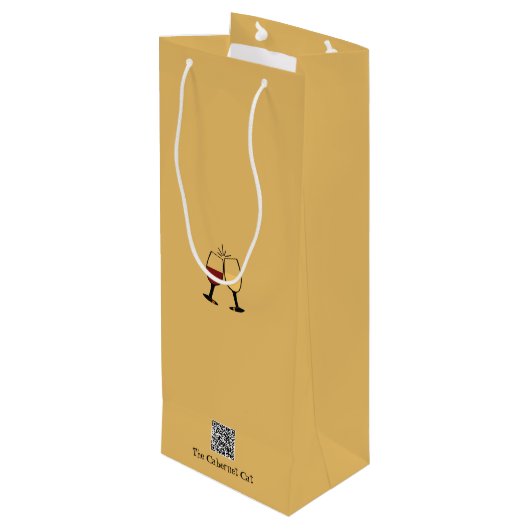 Nutteloos als de T in Pinot Grigio Grappig Wijn Cadeautas (Achterkant Gekanteld)