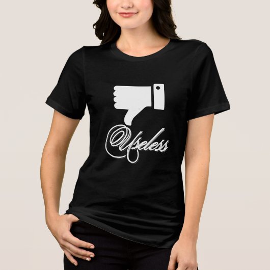 Nutteloze scriptillustratie Tri-Blend shirt (Voorkant)