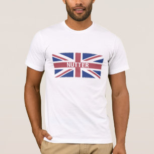 Nutter - Britse Slang Humor en vlag T-shirt