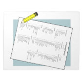 Nuttige Camping Verpakking Checklist Notitieblok (Voorkant)