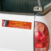 Nuttige dioten voor OBAMA; Bumpersticker (Op Truck)
