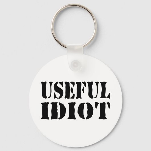 NUTTIGE IDIOOT SLEUTELHANGER (Voorkant)