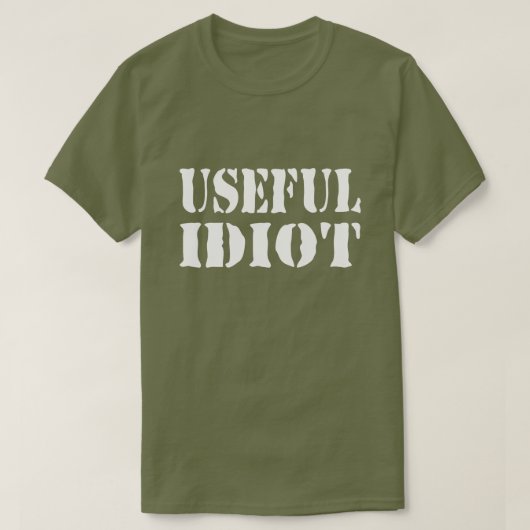 NUTTIGE IDIOOT T-SHIRT (Design voorkant)