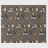 Nuttige studiecatten cadeaupapier (Vlak)