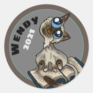 Nuttige studiepunten op maat ronde sticker