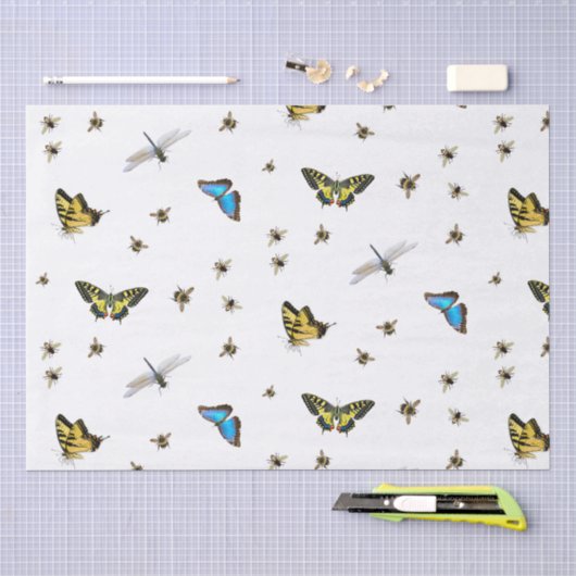 Nuttige Tuininsecten Patroon Tissuepapier (Craft)