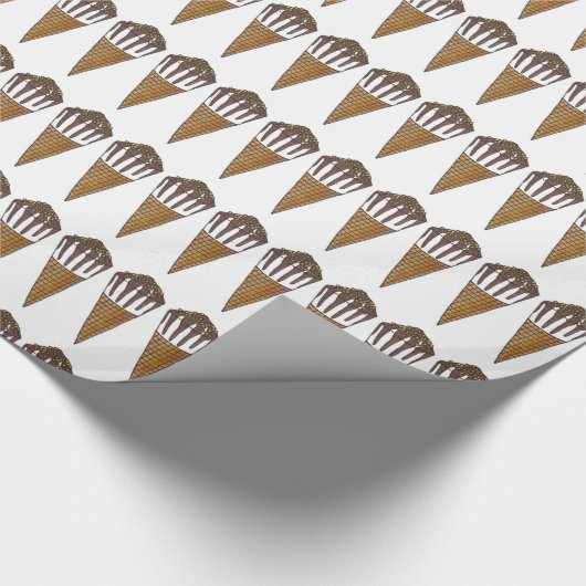 Nutty Buddy Chocolade Pinda Ice Cream Cone Cadeaupapier (Hoek)