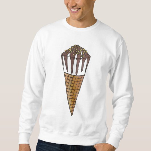 Nutty Buddy Chocolate Ice Cream Cone Sweatshirt (Voorkant)
