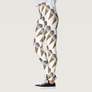 Nutty Buddy Vanilla Ice Cream Cone Foodie Leggings