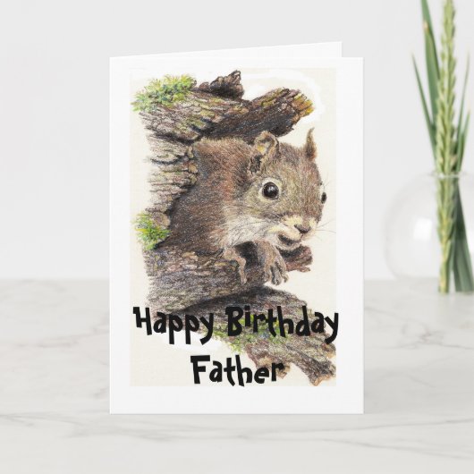 Nutty Father Birthday Squirrel Card Kaart (Voorkant)