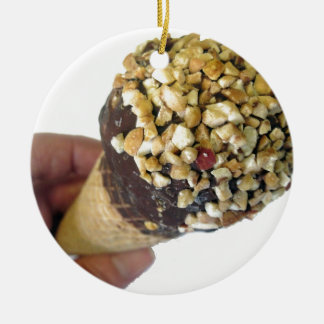 Nutty Ice Cream Cone Keramisch Ornament