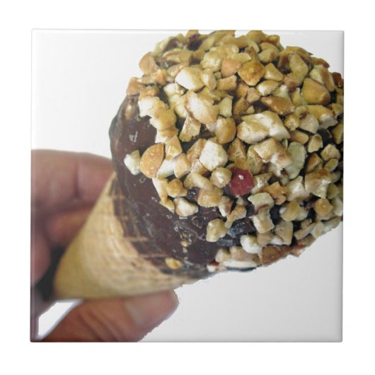 Nutty Ice Cream Cone Tegeltje (Voorkant)