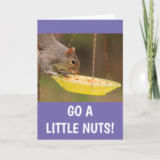 Nutty Squirrel Birthday Kaart (Voorkant)