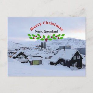 Nuuk, Groenland Kerstgroeten Briefkaart