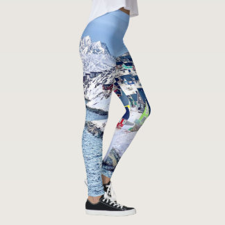 Nuuk Groenland Kleurrijke Huizen Arctische landsch Leggings