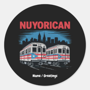 Nuyorican Puerto Rican New York City Pride Boricua Ronde Sticker