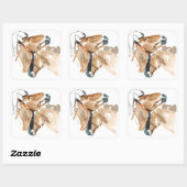 Nuzzle Vierkante Sticker (Vel)