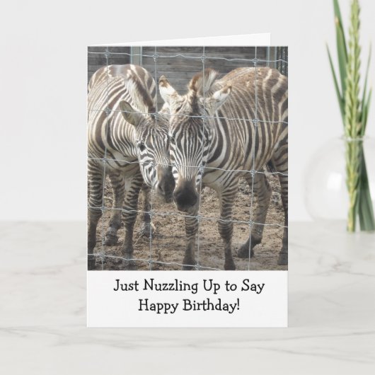 Nuzzling Zebras Kaart (Voorkant)