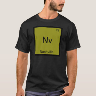 Nv - Nashville City Chemie Elementsymbool T-shirt