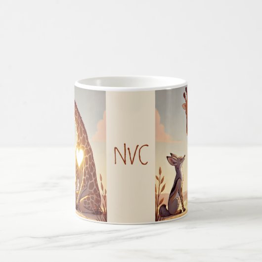 NVC Giraffe en Jackal - Geweldloze Communicatie Koffiemok (Center)
