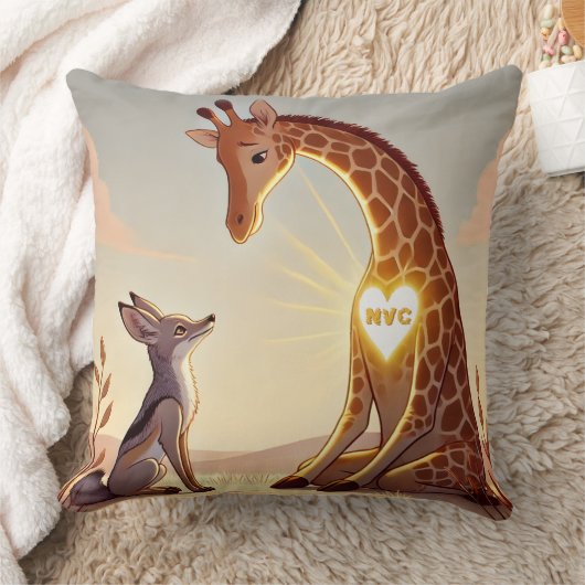 NVC Giraffe en Jakhals - Geweldloze Communicatie Kussen (Deken)