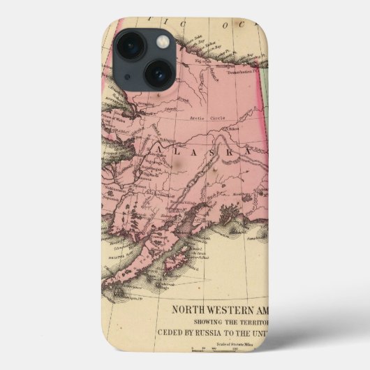 NW America Map door Mitchell Case-Mate iPhone Case (Achterkant)
