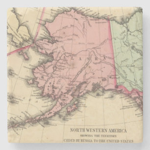 NW America Map door Mitchell Stenen Onderzetter