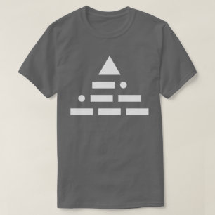 NWO (morscode) piramide wit T-shirt