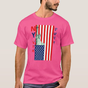 NY American Patriot Onafhankelijke Dag 4 juli T-shirt