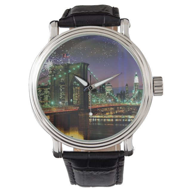 NY Brooklyn Bridge Watch Horloge (Voorkant)