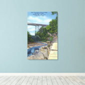 NY Central RR Bridge, Jacob's Ladder Canvas Afdruk (Insitu (Houten vloer))