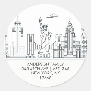 NY CITY APARTMENT Nieuwe sticker van label voor