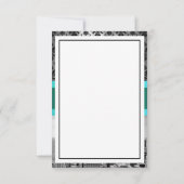 NY City Skyline BW B3 Damask F2 - Dank u Bedankkaart (Achterkant)