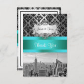 NY City Skyline BW B3 Damask F2 - Merci (Devant / Derrière)