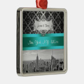 NY City Skyline BW B3 Damask F2 - Ornement (Droite)