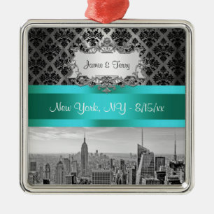 NY City Skyline BW B3 Damask F2 - Ornement