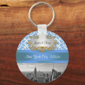 NY City Skyline D4  Invitation Suite Sleutelhanger (Voorkant)