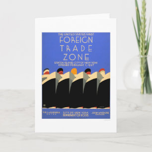 NY de Streek 1937 WPA van de Buitenlandse Handel Kaart