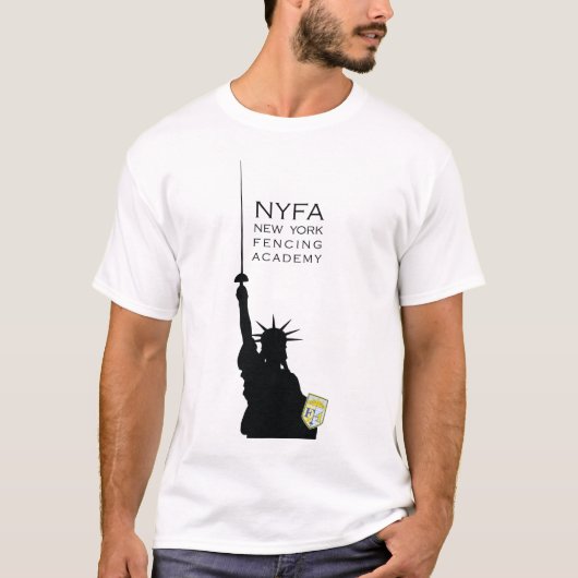 NY Fencing Statue of Liberty Mannen T-shirt (Voorkant)