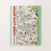 NY Finger Lakes Illustrated Fun Puzzle (Vertical)