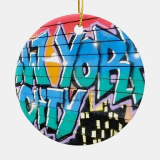 ny graffiti keramisch ornament