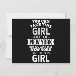 NY Je Kunt Dit Meisje Meenemen Uit New York Aanden Bedankkaart