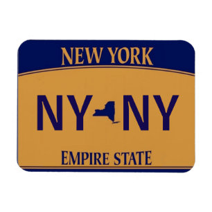 NY License Bord Magnet Magneet