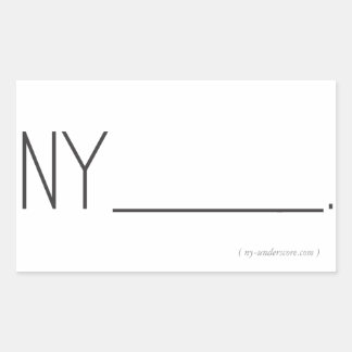 NY____ logo stickers. Rechthoekige Sticker