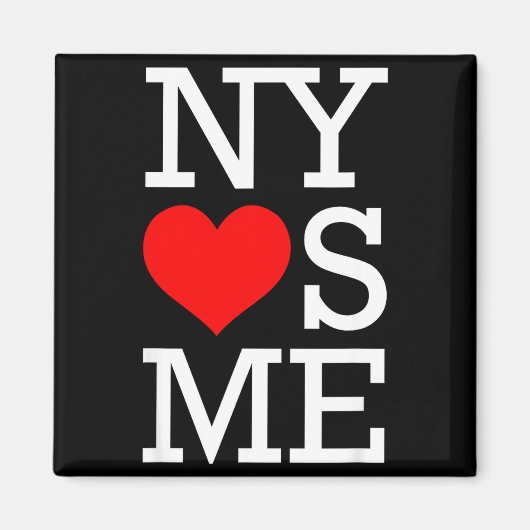 Ny Loves Me Funny I Heart New York  Magneet (Voorkant)