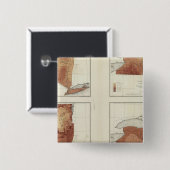 NY-neerslag, populatie, hoogte, temperatuur Vierkante Button 5,1 Cm (Voorkant /achterkant)