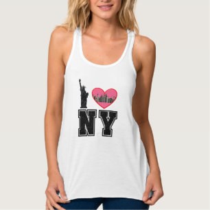 NY New York met City Heart Photo, Liberty Tanktop