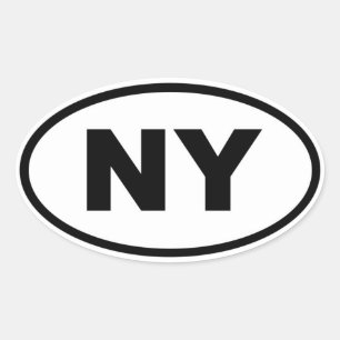 NY New York Ovale Sticker
