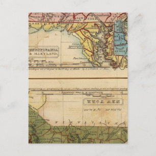 NY, NJ, Pa, Del, Md Briefkaart